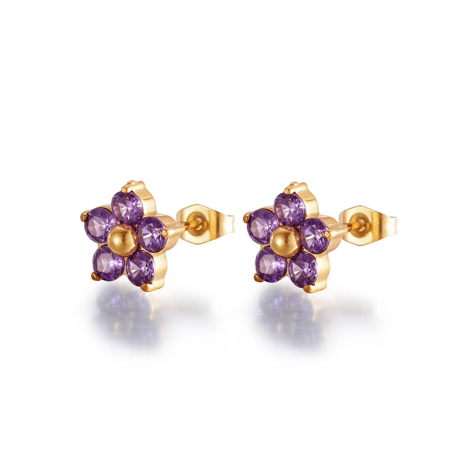 フラワースタッドピアス