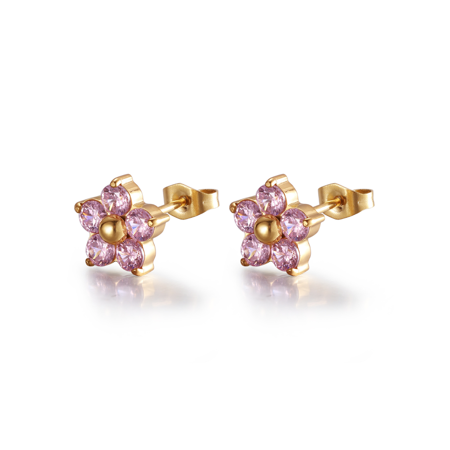 フラワースタッドピアス